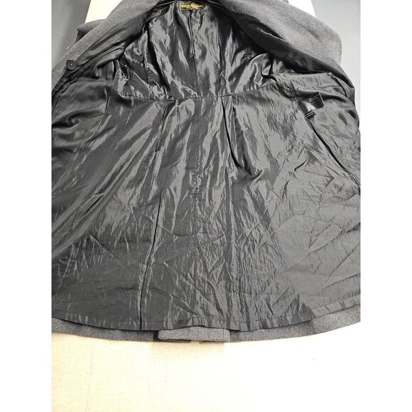 Marvin Richards Gray Wool Cashmere Blend Long Coat Size 12 Vintage Old Money - Picture 5 of 12